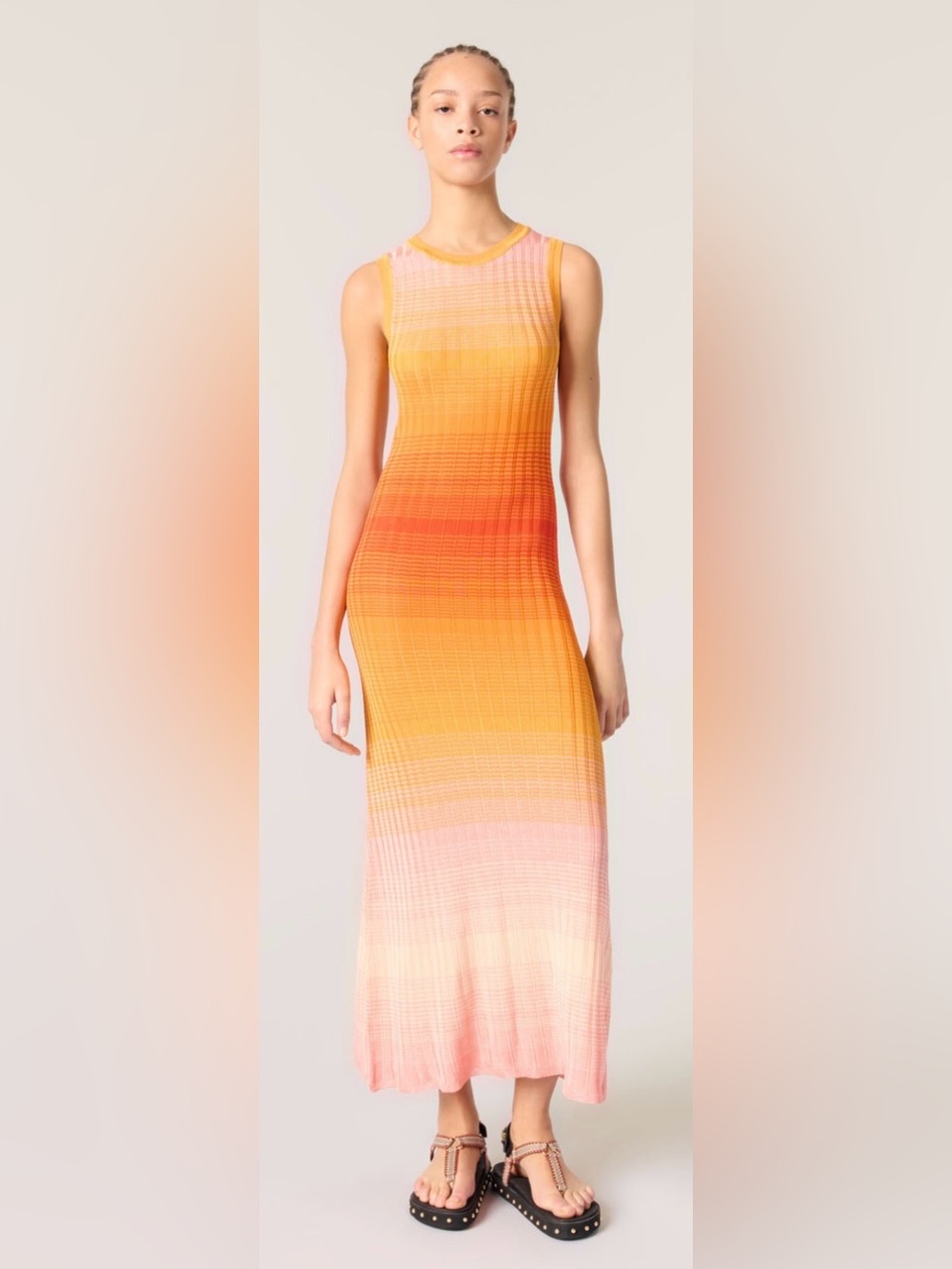 RTR Maje Tie-Dye Knit Maxi Dress (0257)